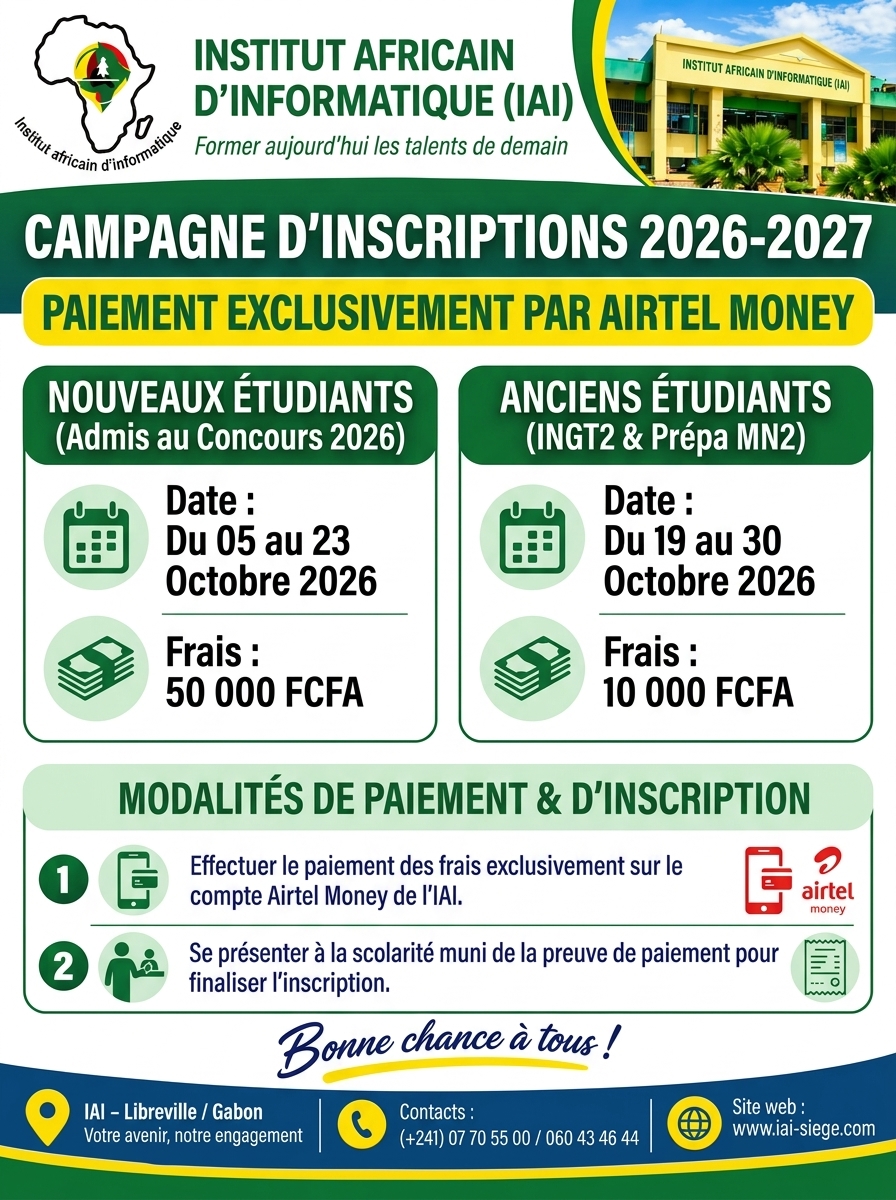 CAMPAGNE D'INSCRIPTIONS 2026-2027
